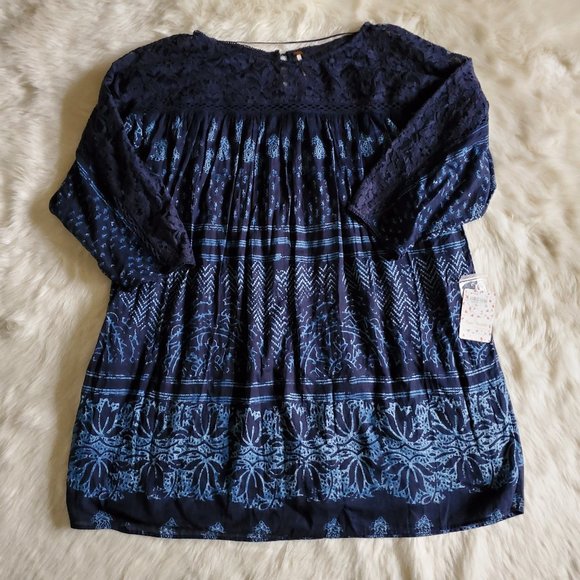 Free People Sun Daze Indigo Minidress Size S/M NWT - Picture 7 of 16